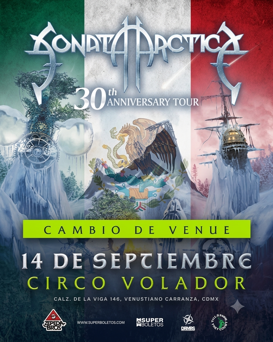 Sonata Arctica en CDMX: 30th Anniversary Tour cambia de recinto al Circo Volador post thumbnail image